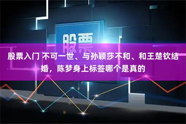 股票入门 不可一世、与孙颖莎不和、和王楚钦结婚，陈梦身上标签哪个是真的